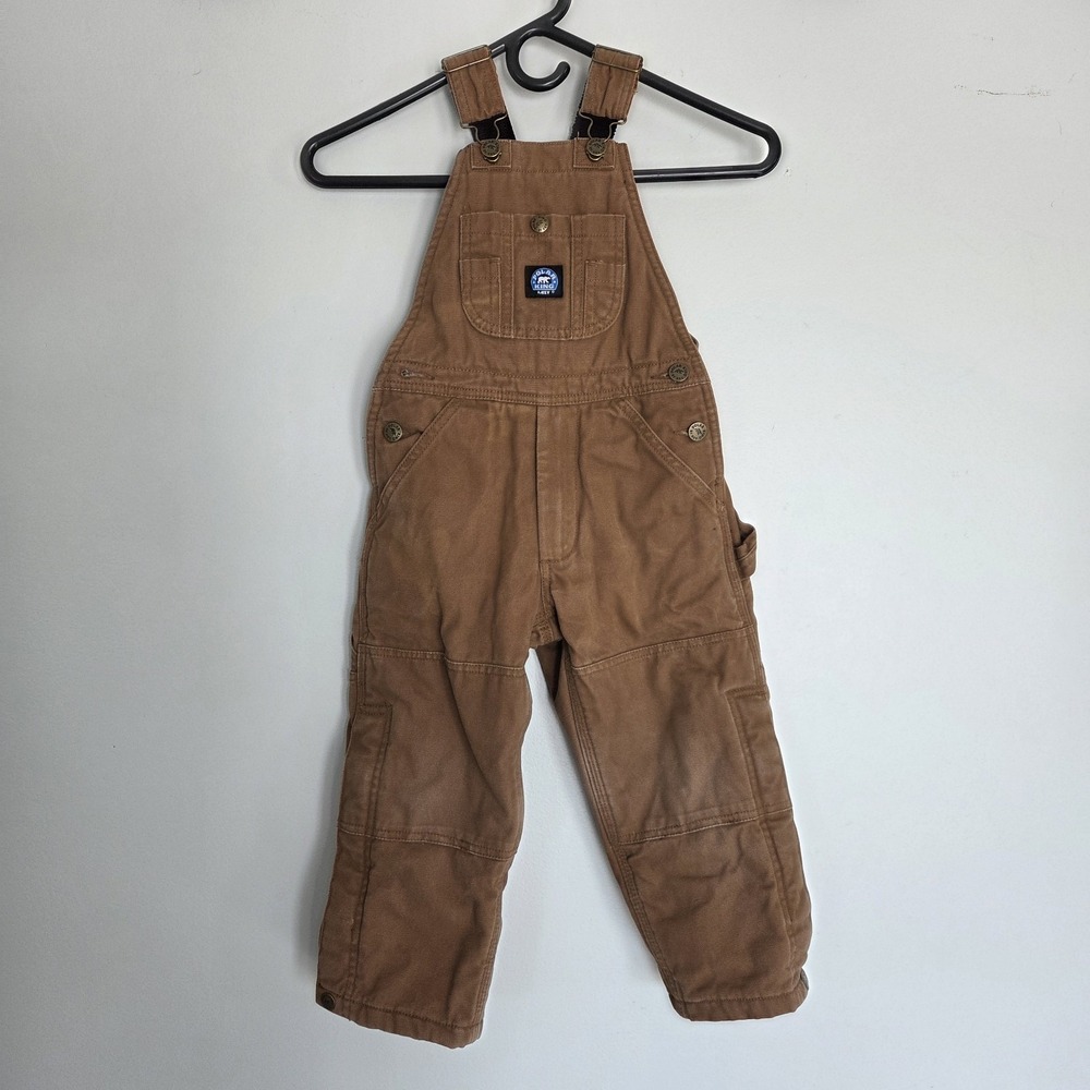 POLAR KING Kids XS BY KEY YOUTH BROWN BIB WORK FARM OVERALLS COVERALLS